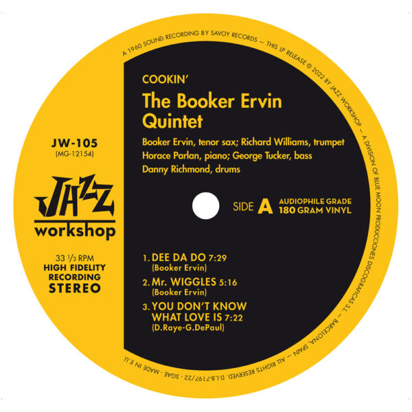 Booker Ervin - "Cookin’" (AUDIOPHILE 180 GR. HQ VINYL) - Image 3