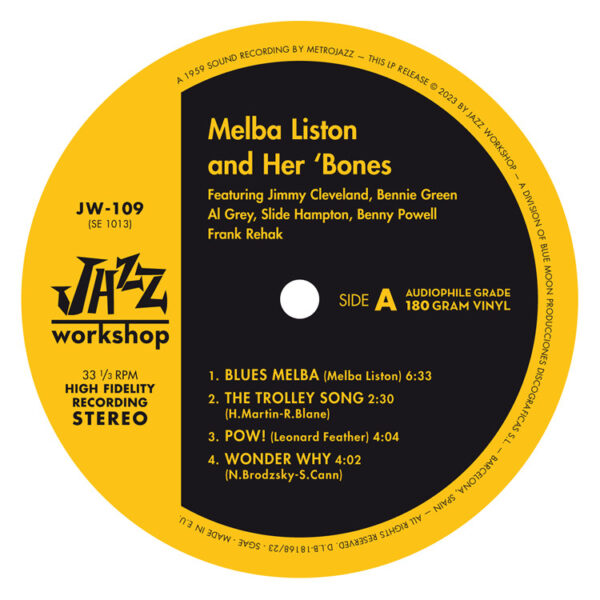 Melba Liston - "Melba Liston And Her 'Bones" (AUDIOPHILE 180 GR. HQ VINYL) - Image 3