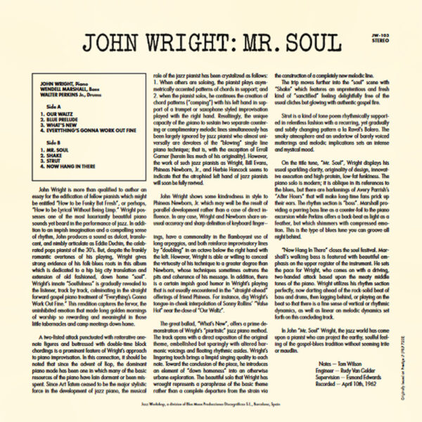 John Wright - "Mr. Soul" (AUDIOPHILE 180 GR. HQ VINYL) - Image 3