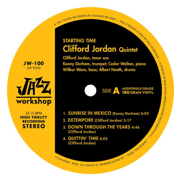 Clifford Jordan - "Starting Time" (AUDIOPHILE 180 GR. HQ VINYL) - Image 2