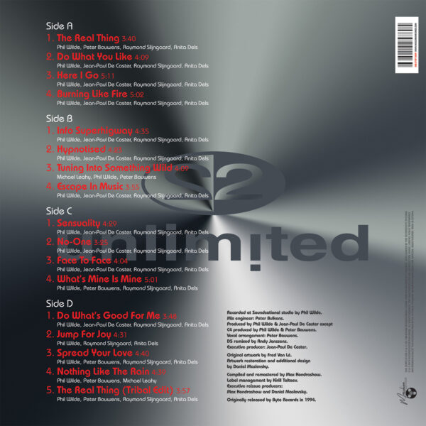 "2 Unlimited" — "Real Things" (1994/2021) (2LP Black Vinyl) - Image 2