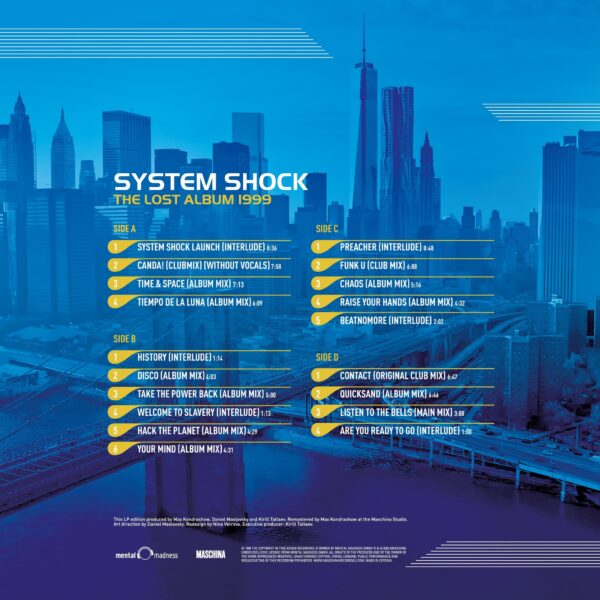 "Brooklyn Bounce" — "System Shock (The Lost Album 1999)" (2006/2023) (2LP Limited Blue Vinyl) - Image 2