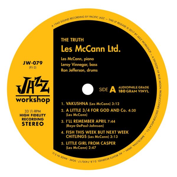 Les McCann - "Plays The Truth" (AUDIOPHILE 180 GR. HQ VINYL) - Image 3