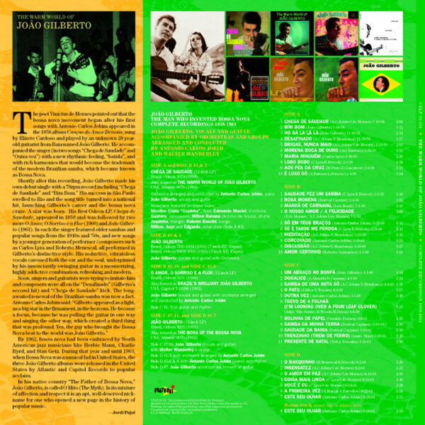 João Gilberto - "The Warm World Of João Gilberto · The Man Who Invented Bossa Nova" (2-LP Set · AUDIOPHILE 180 GR.) Limited Edition - Image 9